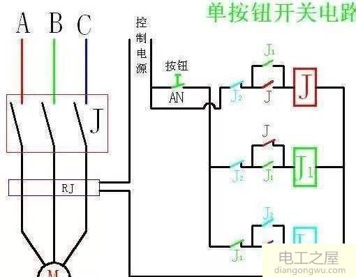 一個按鈕能控制電機的起動停止嗎